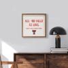 Kendrick Home + Stadium All You Need Is Love And A Win Collegiate Framed Square Wood Sign With State And Team Logo (24x24, All You Need Is Love Texas Tech) view 2
