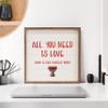 Kendrick Home + Stadium All You Need Is Love And A Win Collegiate Framed Square Wood Sign With State And Team Logo (24x24, All You Need Is Love Texas Tech) view 3