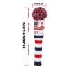 Craftsman Golf USA Flag Knit Vintange Pom Pom 3pcs Headcover Set Sock Covers for Driver and Woods view 3