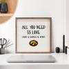 Kendrick Home + Stadium All You Need Is Love And A Win Collegiate Framed Square Wood Sign With State And Team Logo (12x12, All You Need Is Love Iowa) view 3