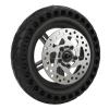 Electric Scooter Rear Wheel Assembly, 8.5In Rubber Hub Solid Tire 220lb Load Honeycomb Replacement With 120mm Brake Disk Set for PRO2 2 Wheel Electric view 1