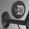 Electric Scooter Rear Wheel Assembly, 8.5In Rubber Hub Solid Tire 220lb Load Honeycomb Replacement With 120mm Brake Disk Set for PRO2 2 Wheel Electric view 3