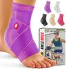 BLITZU Ankle Brace for Women, Men, Plantar Fasciitis Relief, Achilles Tendonitis Brace for Sprained Foot, Ankle Compression Sleeve with Strap Purple L view 1