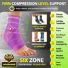 BLITZU Ankle Brace for Women, Men, Plantar Fasciitis Relief, Achilles Tendonitis Brace for Sprained Foot, Ankle Compression Sleeve with Strap Purple L view 2