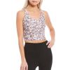 Calvin Klein Performance Women's Printed Racerback Cropped Tank Top (Jaguar Dolce, XX-Large) view 2