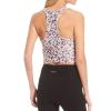 Calvin Klein Performance Women's Printed Racerback Cropped Tank Top (Jaguar Dolce, XX-Large) view 3