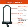 OTTOLOCK Sidekick XL Full-Size U-Lock - Heavy Duty Anti Theft Bicycle U-Lock with Keys, Silicone-Coated, Bike Accessories, Black view 4