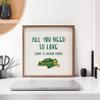 Kendrick Home + Stadium All You Need Is Love And A Win Collegiate Framed Square Wood Sign With State And Team Logo (24x24, All You Need Is Love NDSU) view 3