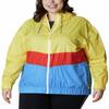 Columbia Women's Plus Size Sandy Sail Windbreaker Jacket (Sunglow/Bold Orange/Harbor Blue, 2X) view 1