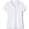 Lands' End School Uniform Girls Short Sleeve Feminine Fit Interlock Polo Shirt Small White view 1