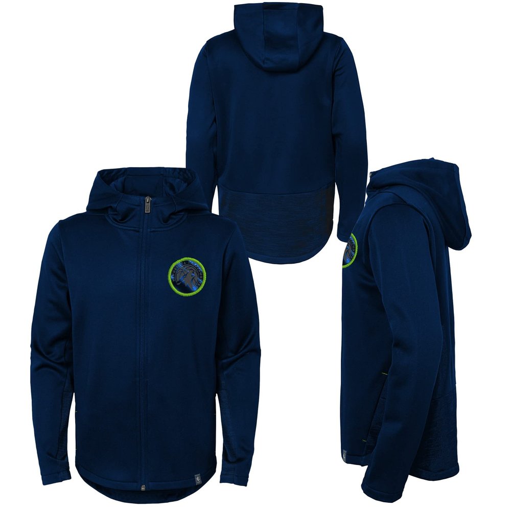 Outerstuff NBA Youth Boys (8-20) Ballistic Full Zip Jacket, Minnesota Timberwolves, Medium (10-12)