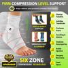 BLITZU Ankle Brace for Women, Men, Plantar Fasciitis Relief, Achilles Tendonitis Brace for Sprained Foot, Ankle Compression Sleeve with Strap White L view 2