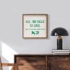 Kendrick Home + Stadium All You Need Is Love And A Win Collegiate Framed Square Wood Sign With State And Team Logo (24x24, All You Need Is Love North Dakota) view 2