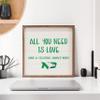 Kendrick Home + Stadium All You Need Is Love And A Win Collegiate Framed Square Wood Sign With State And Team Logo (24x24, All You Need Is Love North Dakota) view 3
