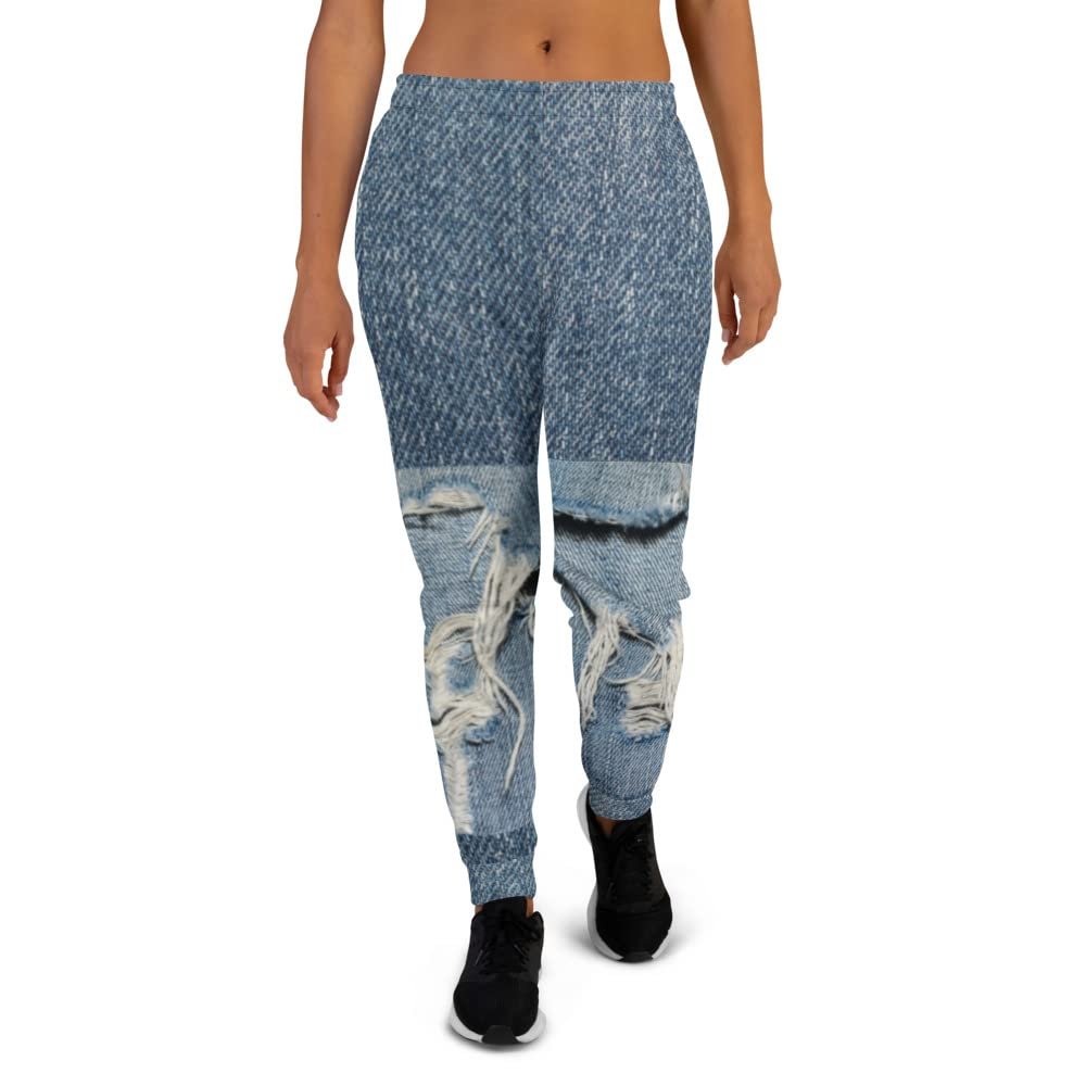 Denim Print Joggers