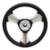 Bryant Boat Steering Wheel SW0155 | Aluminum 13 3/4 Inch Black Silver view 1