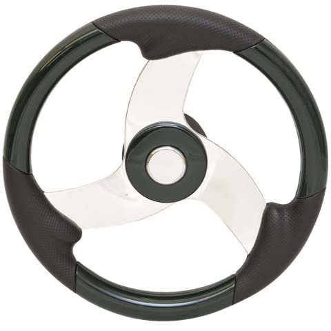 Uflex Boat Steering Wheel 120131 | Avalon 13 5/8 Inch Dark Green Black