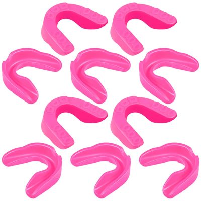 10 Pcs Sport Mouth Guards Gum Teeth Armor Game Guard for Boxing Basketball Football Hockey Karate Basketball Rugby Match (Pink)