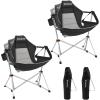 KingCamp Hammock Camping Chair, Swinging Portable Folding Camp Chairs for Adults Max 400lbs Heavy Duty Foldable Oversized Rocker with Aluminum Alloy Frame Cup Holder for Outdoor Beach Patio Sport view 1