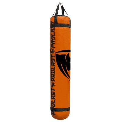 PROLAST Heavy Punching Kicking Bag for Adults, Boxing, MMA, Martial Arts, Muay Thai, Strength Training Equipment, Filled, 6ft, 150 lbs, Special Edition Logo, Orange Bag with Black Straps