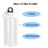 LGXEnzhuo 24PCS 750ML Aluminium Water Bottle White Sublimation Coated Bulk Pack Heat Press Sporting Cycling Blank Transfer Bottle view 2