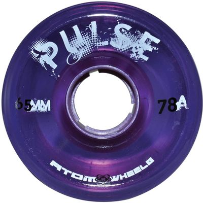 Atom Skates Quad Roller Wheels/Outdoor/Hardness 78A / Purple Pulse / 1 Pack - 4 Wheels