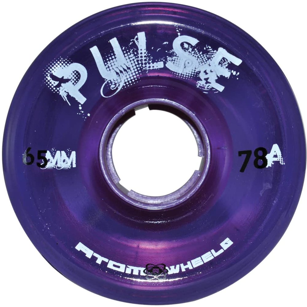 Atom Skates Quad Roller Wheels/Outdoor/Hardness 78A / Purple Pulse / 1 Pack - 4 Wheels