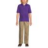 Lands' End School Uniform Kids Short Sleeve Interlock Polo Shirt Small Deep Purple view 4
