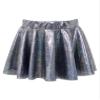 easyforever Kids Girls Shiny Metallic Ballet Dance Mini Skirts High Waisted Pleated Skater A-Line Flare Skirts Skort 2Black 2-4 Years view 1