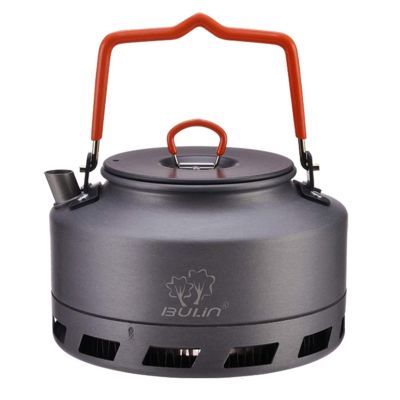 Bulin 1.6L Camping Kettle Aluminum Alloy Open Campfire Coffee Tea Pot Fast Heating Outdoor Gear for Boiling Water Ultralight Portable Hiking Picnic Travel, Black