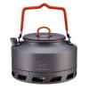 Bulin 1.6L Camping Kettle Aluminum Alloy Open Campfire Coffee Tea Pot Fast Heating Outdoor Gear for Boiling Water Ultralight Portable Hiking Picnic Travel, Black view 1