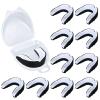 10 Pcs Sport Mouth Guards Gum Teeth Armor Game Guard for Boxing Basketball Football Hockey Karate Basketball Rugby Match (Simple Color) view 1
