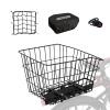 RAYMACE Rear Bike Basket with Waterproof Cover and Cargo Net,Bicycle Cargo Rack Storage X-Large Basket Mount for Back Under SeatX-Large view 1