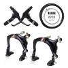 Mimoke Bike Brake Set Front and Rear Bike C Brake Caliper Include Inner and Outer Cables and Bike Brake Levers Kit Aluminum Alloy for MTB Road Bike view 1