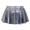 easyforever Kids Girls Shiny Metallic Ballet Dance Mini Skirts High Waisted Pleated Skater A-Line Flare Skirts Skort 2Black 15-16 Years view 2
