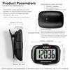 AVTREK 3D Step Counter Clip On with LED Backlight Pocket Pedometer for Walking Outdoor Activities Fitness Tracker Without Smartphone (Black) view 3