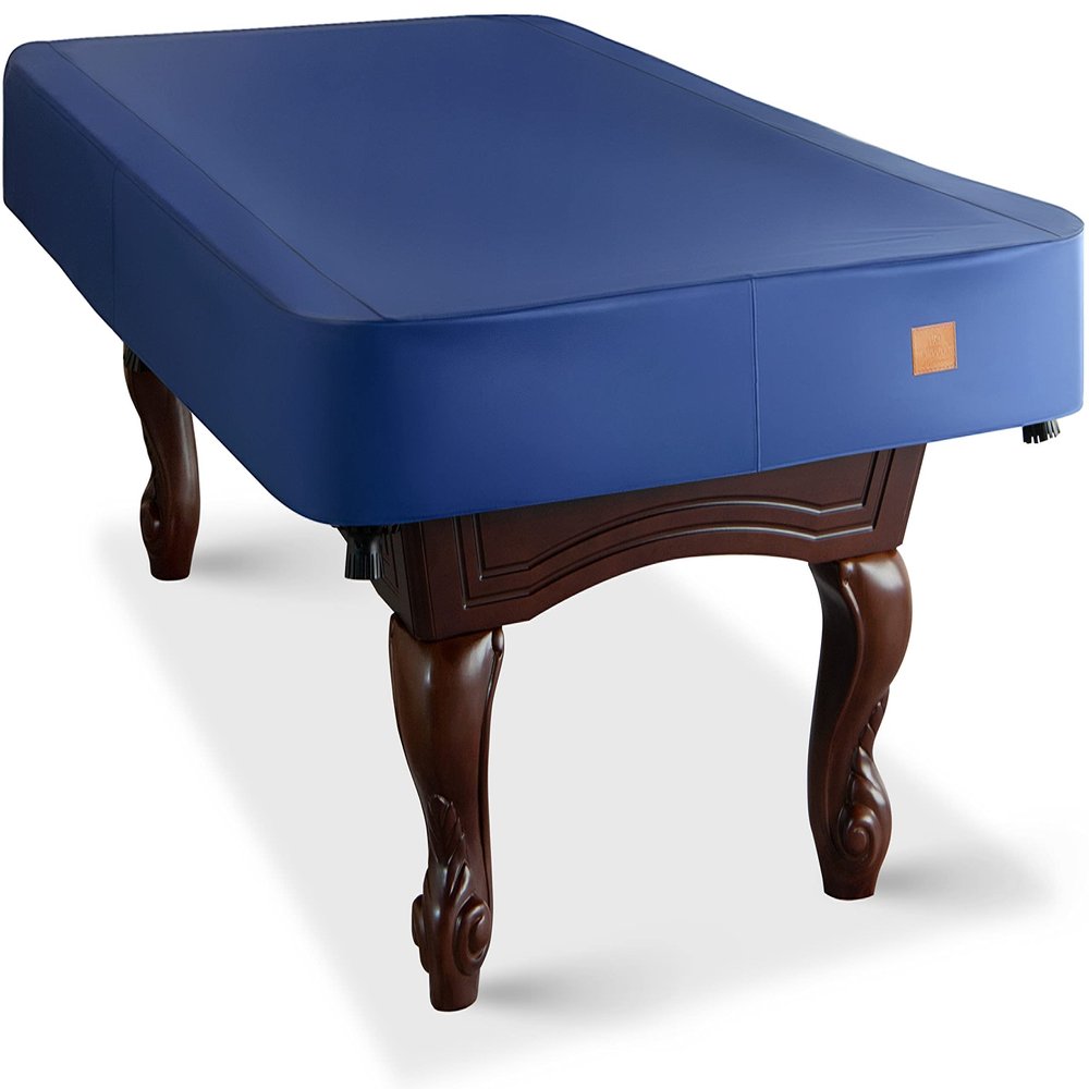 BEARCOVER Heavy Duty Leatherette Billiard Pool Table Cover, Waterproof & Tearproof Cover for Pool Table 7/8/9FT (10 Colors Available) (8 Feet/Blue)