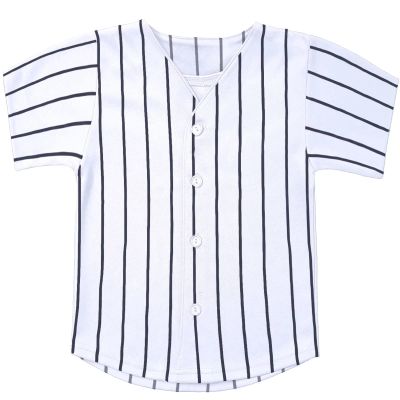 babyhealthy Kids Baseball Jersey Button Down Hip Hop Personalized Sport T Shirts Tops for Boys Girls Stripe