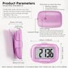 AVTREK Accurate 3D Step Counter with LED Backlight Pocket Pedometer for Walking Or Running Outdoor Hiking Activities (Pink) view 3