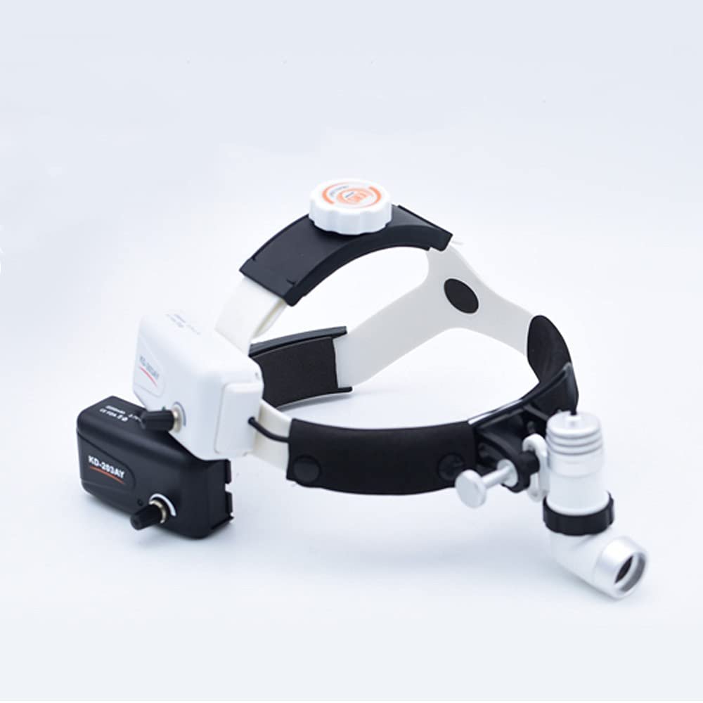 XUX 3W LED Headlamp KD-203AY-4 Headband Type Spot Brightness Adjustable with 2 Batteries
