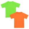 Boys Rash Guard Short Sleeve Toddler Kids Swim Shirt, Youth UPF 50+ Surfing/Sun Suit (Orange&Lime Green,8) view 1