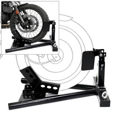 Amebee Motorcycle Wheel Chock Motorbike Front Wheel Stand Sport Bike Chock Lift Stand Suitable for Most 12" to 20" Motorcycles Wheels Motorbike Shop Garage Storage Motorcycle Parking (Black)