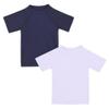 Boys Rash Guard Short Sleeve Toddler Kids Swim Shirt, Youth UPF 50+ Surfing/Sun Suit (White&Navy,5) view 1