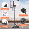 AOKUNG Teenagers Height Adjustable 7.5-9.2 'Basket 32 ''Backboard Portable Basket System for Indoor & Outdoor use, Black view 3