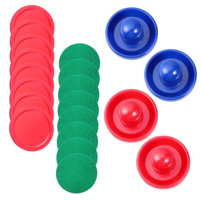 VOSAREA 1set Air Hockey Pucks and Accessories for Standard Air Hockey Tables Pucks Cloth Replacement for Game