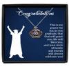 zapbest Crown Pendant Necklace Graduation necklace for Son, Daughter, Student Necklace, Appreciation Necklace For Student, From Mom, Dad, Crown Pendant Neck view 1