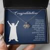 zapbest Crown Pendant Necklace Graduation necklace for Son, Daughter, Student Necklace, Appreciation Necklace For Student, From Mom, Dad, Crown Pendant Neck view 3