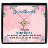 zapbest Cross Dancing Necklace Luxury Box Happy Birthday Sweet Heart, Birthday Necklace For Wife, Daughter, Birthday Necklace For Girlfriend, Best Friend, B view 1