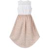 Girls Dress White Lace Top Floral Sweet Hi-Low Skirt Sleeveless Size 12 view 2