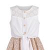 Girls Dress White Lace Top Floral Sweet Hi-Low Skirt Sleeveless Size 12 view 3